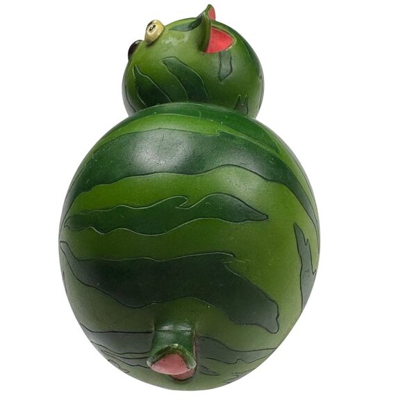 Watermelon Cat Enesco Home Grown Fruit Resin 2007 4008116  Green Figurine Decor - Picture 4 of 11